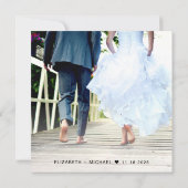 Invitation Réception De Mariage De Photo Chic (Dos)