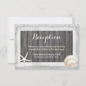 Invitation Réception de mariage de plage aux coquillages avec (Devant)