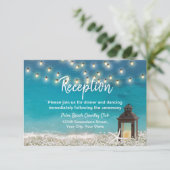 Invitation Réception de mariage de plage étoile de mer à lant (Debout devant)