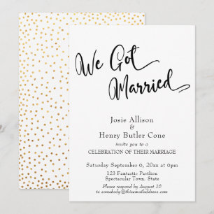 Invitation Réception de mariage de We Got Married, Confettis 