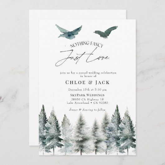 Invitation Réception De Mariage décontractée (Devant / Derrière)