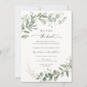 Invitation Réception de mariage décontractée avec verdure d'e (Devant)
