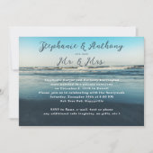 Invitation Réception de mariage Deep Sea Blue (Devant)