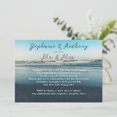 Invitation Réception de mariage Deep Sea Blue (Debout devant)