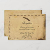 Invitation Réception de mariage d'élégance à l'ancienne (Devant / Derrière)