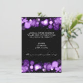 Invitation Réception de mariage d'hiver Lumières violettes (Debout devant)
