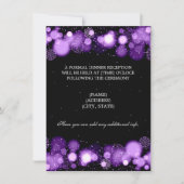 Invitation Réception de mariage d'hiver Lumières violettes (Devant)