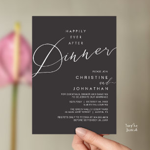Invitation Réception de mariage Dîner de mariage heureux pour