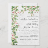 Invitation Réception de mariage du journal Rosy de style vint (Devant)