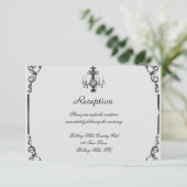 Invitation Réception De Mariage Du Lustre vintage (Debout devant)