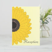 Invitation Réception de mariage du soir Tournesol jaune (Debout devant)