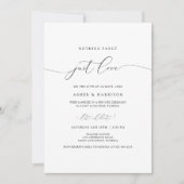 Invitation Réception de Mariage Élégant avec Calligraphie Mod (Devant)