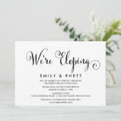 Invitation Réception de Mariage Élégant avec Calligraphie Sou (Debout devant)