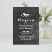 Invitation Réception de mariage élégant de cheval (Debout devant)