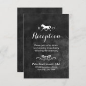 Invitation Réception de mariage élégant de cheval (Devant / Derrière)