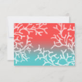 Invitation Réception de mariage élégant sur la plage du récif (Dos)