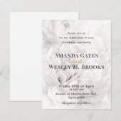 Invitation Réception de mariage élégante à la verdure florale (Devant / Derrière)