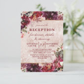 Invitation Réception de mariage élégante Alice au pays des me (Debout devant)