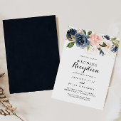 Invitation Réception de mariage élégante avec fleurs d'hiver