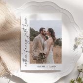 Invitation Réception de mariage élégante avec photos de fuite