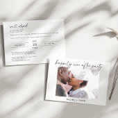 Invitation Réception de mariage élégante avec photos de fuite