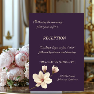 Invitation Réception de mariage élégante chic Magnolia