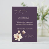 Invitation Réception de mariage élégante chic Magnolia (Debout devant)