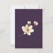 Invitation Réception de mariage élégante chic Magnolia (Dos)