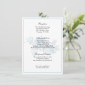 Invitation Réception de mariage élégante classique aux fleurs (Debout devant)