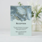 Invitation Réception de mariage élégante en marbre (Debout devant)