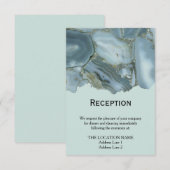 Invitation Réception de mariage élégante en marbre (Devant / Derrière)
