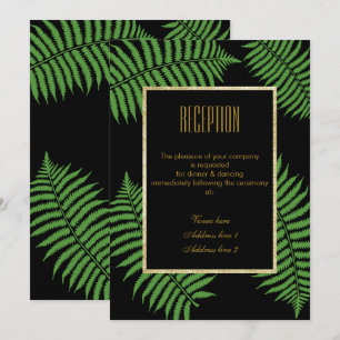 Invitation Réception de mariage élégante et classe de fougère
