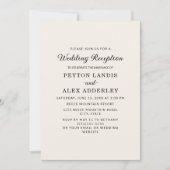 Invitation Réception de mariage élégante et moderne couleur c (Devant)