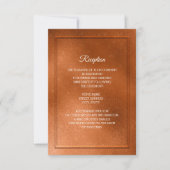 Invitation Réception de mariage élégante et tendance en cuivr (Devant)