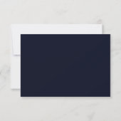 Invitation Réception de mariage élégante feuille verte bleu m (Dos)