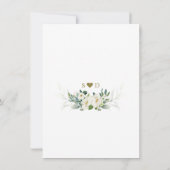 Invitation Réception de mariage élégante fleurs blanches ivoi (Dos)