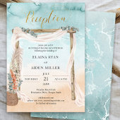 Invitation Réception de mariage en arboré à Boho Beach unique