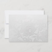 Invitation Réception de mariage en dentelle de la Marine Bleu (Dos)