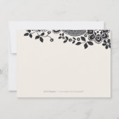 Invitation Réception de mariage en dentelle vintage (Dos)