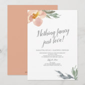 Invitation Réception de Mariage en Elopement Rien de Fantaisi (Devant / Derrière)