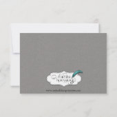 Invitation Réception de mariage en filigre gris graphite (Dos)