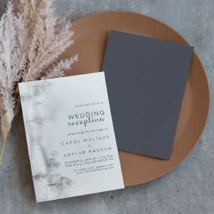Invitation Réception de mariage en forêt de montagne hivernal
