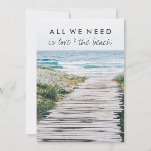 Invitation Réception de mariage en fuite d'amour et de plage