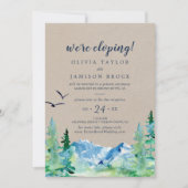 Invitation Réception de mariage en fuite Kraft Rocky Mountain (Devant)