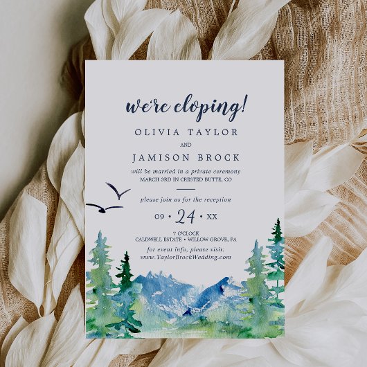 Invitation Réception de Mariage en Montagne Rocky