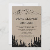Invitation Réception de Mariage en Montagne Rustique et Boisé (Devant)