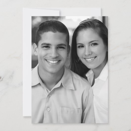 Invitation Réception de mariage espagnole verte et blanche (Dos)