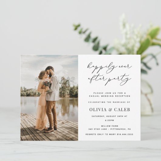 Invitation Réception de mariage et fin heureuse (Debout devant)