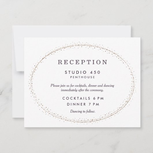 Invitation Réception de mariage *Étiquette privé* (Devant)