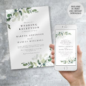 Invitation Réception De Mariage Eucalyptus